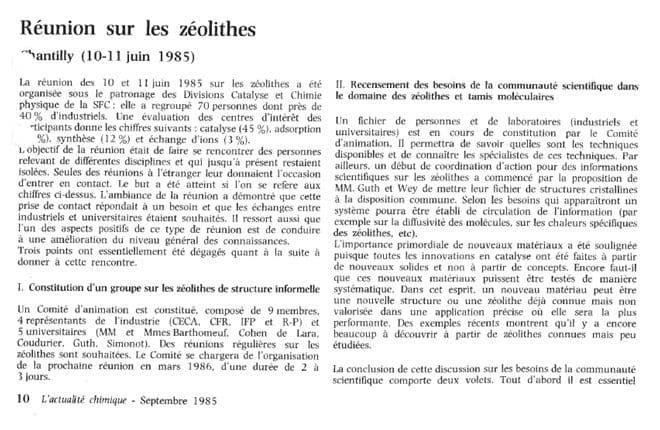 Réunion fondatrice du GFZ, 1985